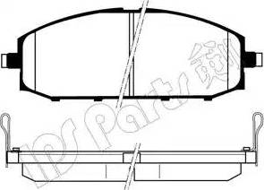 IPS Parts IBD-1178 - Гальмівні колодки, дискові гальма autocars.com.ua