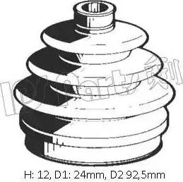 IPS Parts IBK-10009 - Пильник, приводний вал autocars.com.ua