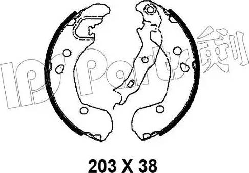 IPS Parts IBL-4190 - Тормозные башмаки, барабанные autodnr.net