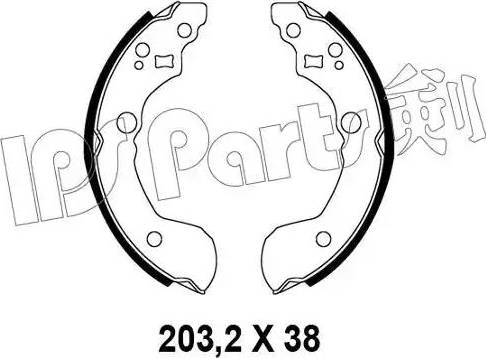 IPS Parts IBL-4191 - Гальмівні колодки autocars.com.ua