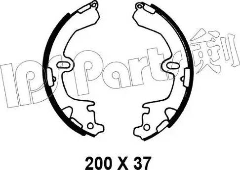 IPS Parts IBL-4201 - Гальмівні колодки autocars.com.ua