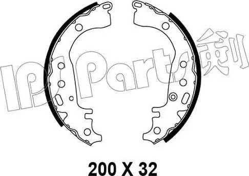 IPS Parts IBL-4204 - Тормозные башмаки, барабанные autodnr.net