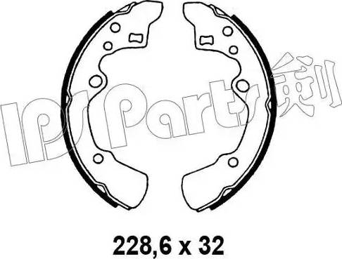 IPS Parts IBL-4329 - Тормозные башмаки, барабанные autodnr.net