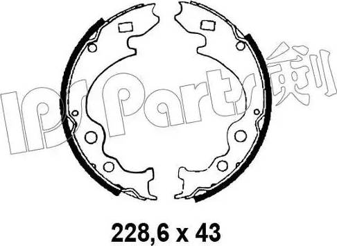 IPS Parts IBL-4332 - Гальмівні колодки autocars.com.ua