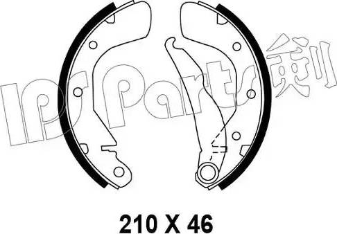 IPS Parts IBL-4387 - Тормозные башмаки, барабанные autodnr.net