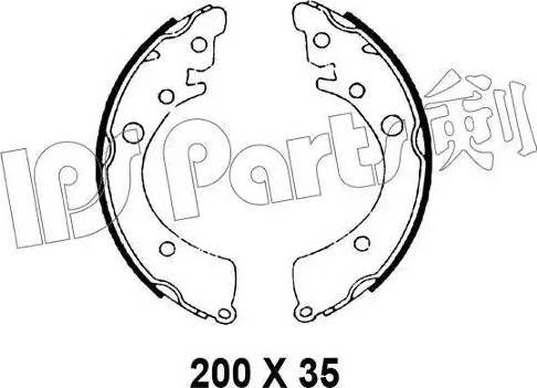 IPS Parts IBL-4498 - Тормозные башмаки, барабанные autodnr.net