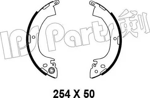 IPS Parts IBL-4501 - Тормозные башмаки, барабанные autodnr.net