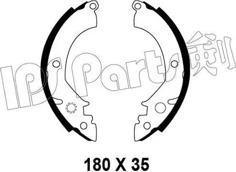 IPS Parts IBL-4508 - Гальмівні колодки autocars.com.ua