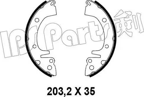 IPS Parts IBL-4512 - Гальмівні колодки autocars.com.ua