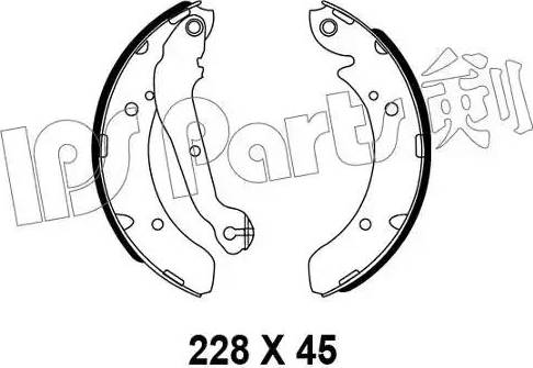 IPS Parts IBL-4585 - Гальмівні колодки autocars.com.ua