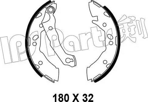 IPS Parts IBL-4595 - Тормозные башмаки, барабанные autodnr.net