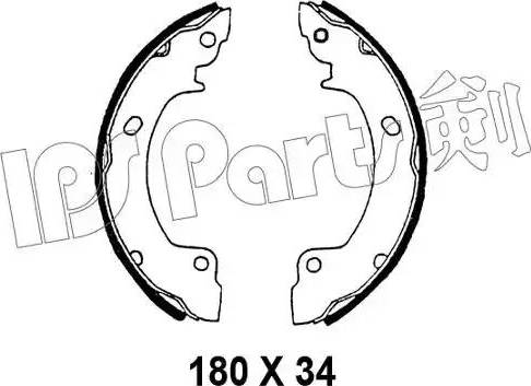 IPS Parts IBL-4596 - Гальмівні колодки autocars.com.ua