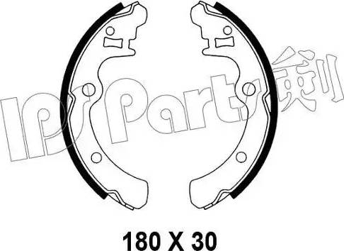 IPS Parts IBL-4704 - Тормозные башмаки, барабанные autodnr.net