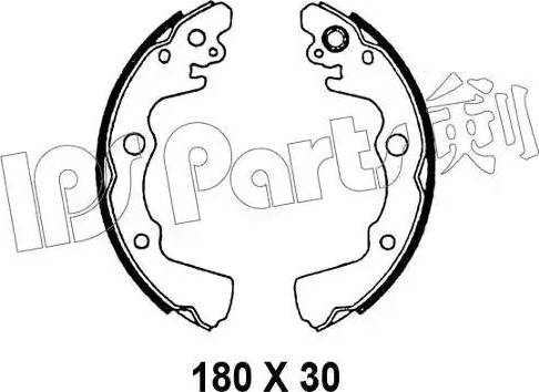 IPS Parts IBL-4799 - Тормозные башмаки, барабанные autodnr.net