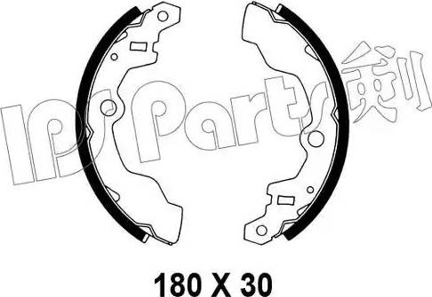 IPS Parts IBL-4808 - Тормозные башмаки, барабанные autodnr.net