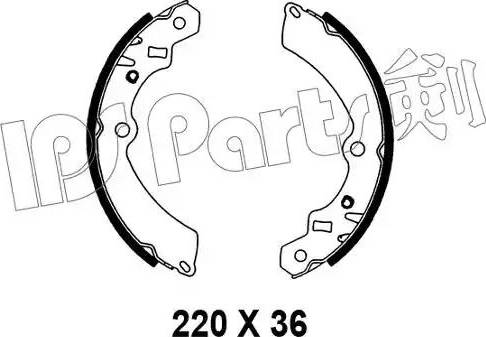 IPS Parts IBL-4812 - Тормозные башмаки, барабанные autodnr.net