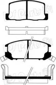 IPS Parts IBR-1204 - Гальмівні колодки, дискові гальма autocars.com.ua