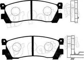 IPS Parts IBR-1305 - Гальмівні колодки, дискові гальма autocars.com.ua