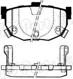 IPS Parts IBR-1595 - Гальмівні колодки, дискові гальма autocars.com.ua