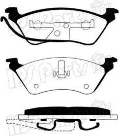 IPS Parts IBR-1993 - Тормозные колодки, дисковые, комплект autodnr.net