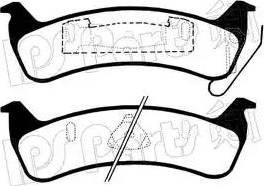 IPS Parts IBR-1998 - Гальмівні колодки, дискові гальма autocars.com.ua