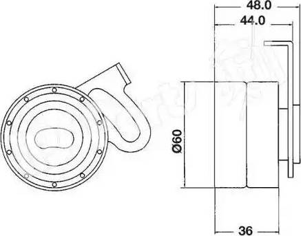 IPS Parts ITB-6100 - Натягувач, зубчастий ремінь autocars.com.ua