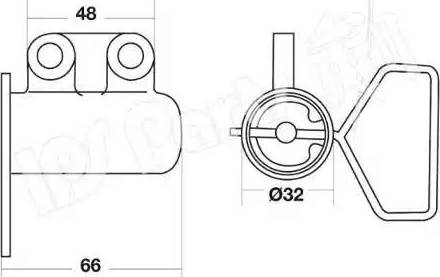 IPS Parts ITB-6257 - Натягувач, зубчастий ремінь autocars.com.ua