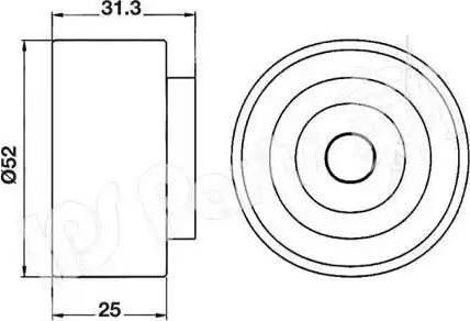 IPS Parts ITB-6306 - Паразитний / Провідний ролик, зубчастий ремінь autocars.com.ua