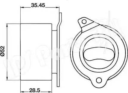 IPS Parts ITB-6308 - Натяжна ролик, ремінь ГРМ autocars.com.ua