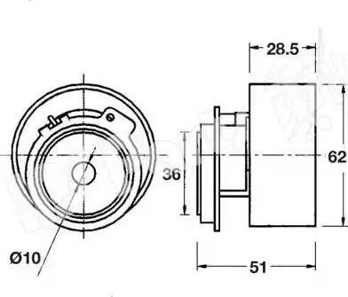 IPS Parts ITB-6313 - Натяжитель, ремень ГРМ autodnr.net