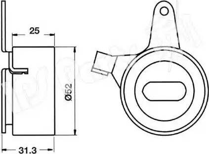 IPS Parts ITB-6341 - Натягувач, зубчастий ремінь autocars.com.ua