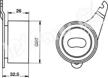 IPS Parts ITB-6345 - Натягувач, зубчастий ремінь autocars.com.ua