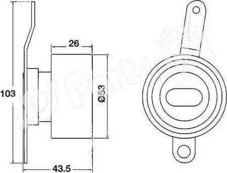 IPS Parts ITB-6414 - Натяжитель, ремень ГРМ autodnr.net