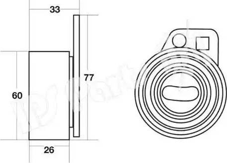 IPS Parts ITB-6422 - Натягувач, зубчастий ремінь autocars.com.ua