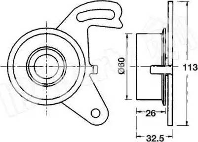 IPS Parts ITB-6502 - Натягувач, зубчастий ремінь autocars.com.ua