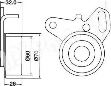 IPS Parts ITB-6504 - Натягувач, зубчастий ремінь autocars.com.ua