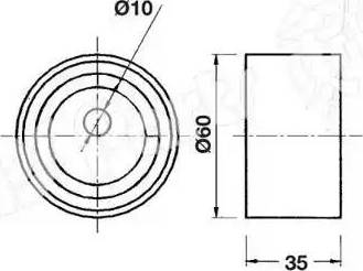 IPS Parts ITB-6528 - Натяжна ролик, ремінь ГРМ autocars.com.ua