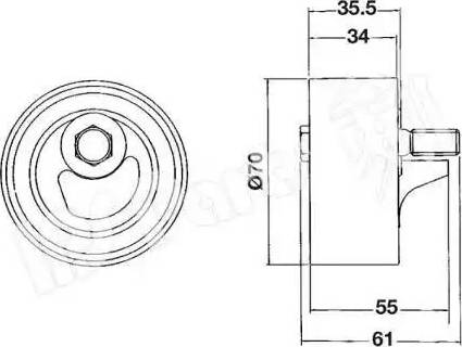 IPS Parts ITB-6700 - Натяжитель, ремень ГРМ autodnr.net