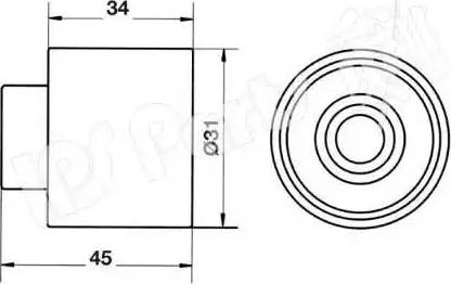 IPS Parts ITB-6710 - Натягувач, зубчастий ремінь autocars.com.ua