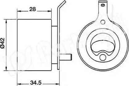 IPS Parts ITB-6808 - Натягувач, зубчастий ремінь autocars.com.ua