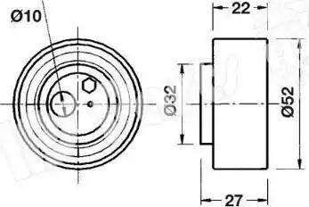 IPS Parts ITB-6900 - Натягувач, зубчастий ремінь autocars.com.ua