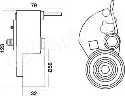 IPS Parts ITB-6H24 - Натягувач, зубчастий ремінь autocars.com.ua