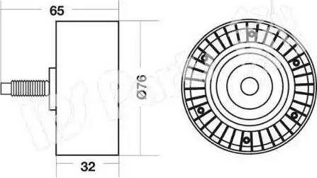 IPS Parts ITB-6J00 - Натягувач, зубчастий ремінь autocars.com.ua