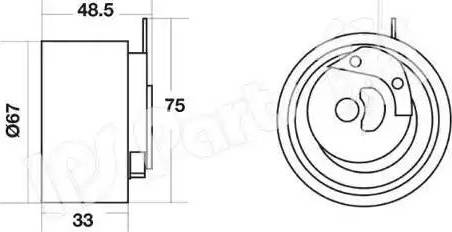 IPS Parts ITB-6J01 - Натягувач, зубчастий ремінь autocars.com.ua