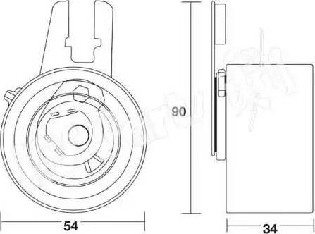 IPS Parts ITB-6K16 - Натягувач, зубчастий ремінь autocars.com.ua