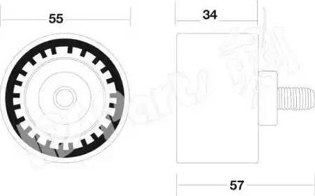 IPS Parts ITB-6K17 - Натягувач, зубчастий ремінь autocars.com.ua