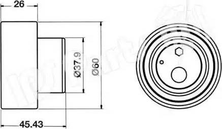 IPS Parts ITB-6K34 - Натягувач, зубчастий ремінь autocars.com.ua