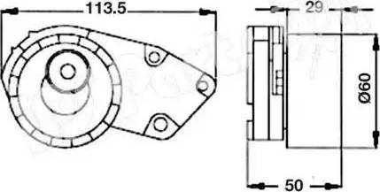 IPS Parts ITB-6W00 - Натягувач, зубчастий ремінь autocars.com.ua