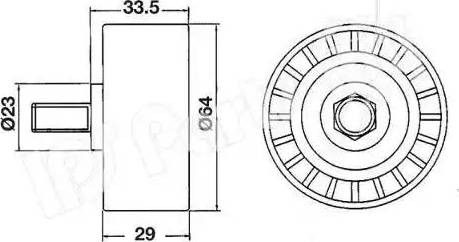 IPS Parts ITB-6W01 - Натягувач, зубчастий ремінь autocars.com.ua