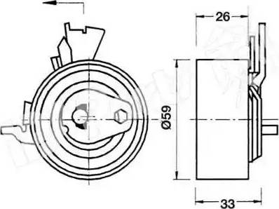 IPS Parts ITB-6W05 - Натягувач, зубчастий ремінь autocars.com.ua